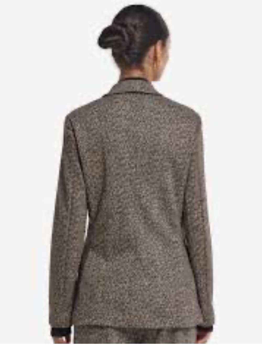 Zanella Carolyn Wool Blend Tailored Herringbone Blazer Brown 4